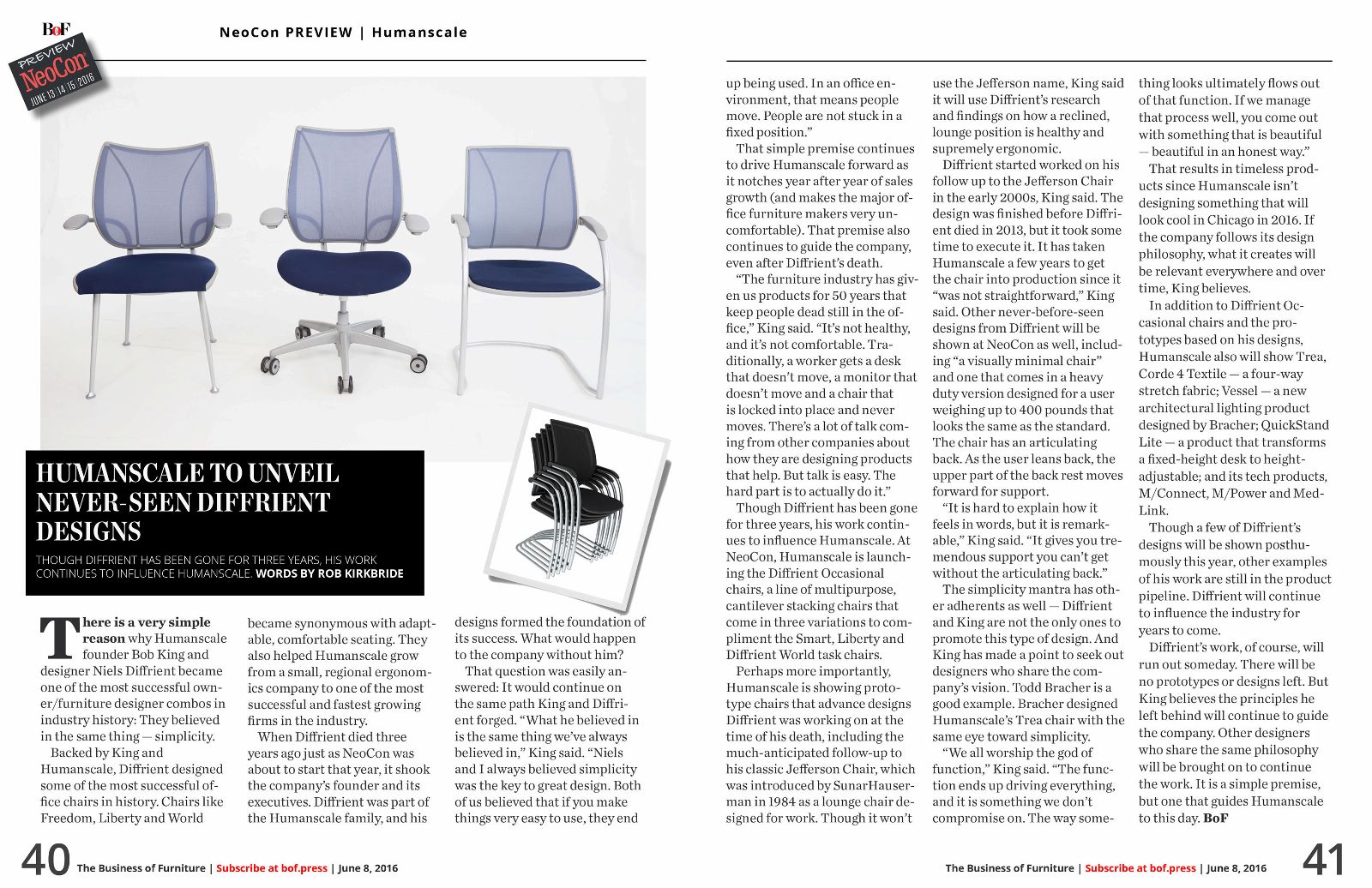 Humanscale to Unveil Never-Seen Diffrient Designs