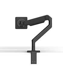 M2.1 Monitor Arm with Two-Piece Clamp Mount Base,  Black with Black Trim