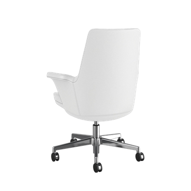 Summa Chair with Upholstered Leather Back in Frost - Maribo (Chrome-Free Leather) Picture 3
