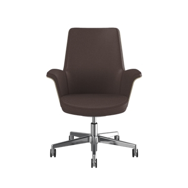 Summa Chair with Anegre Wood Back and Teak - Maribo (Chrome-Free Leather) Picture 2