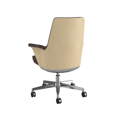 Summa Chair with Anegre Wood Back and Teak - Maribo (Chrome-Free Leather) Picture 3