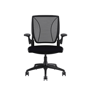 Diffrient World Chair, Monofilament Stripe Black Back, Corde 4 Black Seat Picture 2