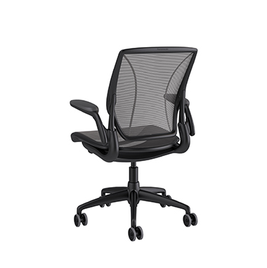 Diffrient World Chair, Pinstripe Back, Pinstripe Seat Black Picture 3