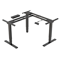 eFloat Go 2.0, 3-Leg Height Adjustable Table Base (Extended Range), T-Foot Style, Black