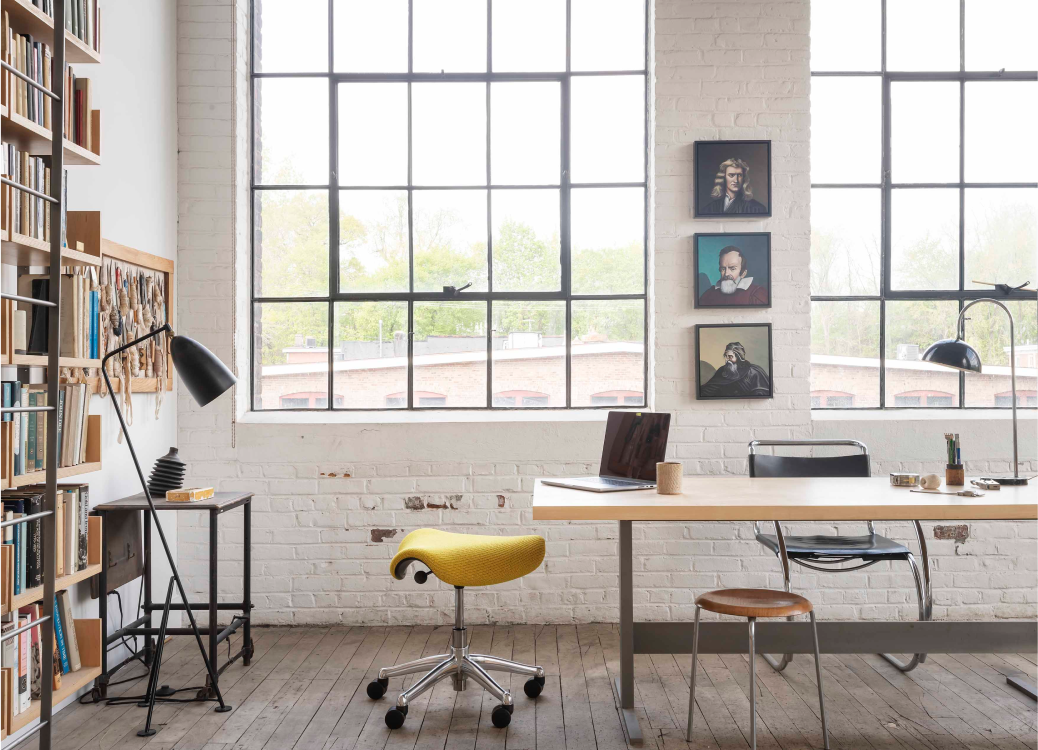 Freedom Task in Kvadrat Elle textile with Polished Aluminum Frame